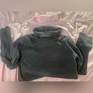 Carter's Pink and Black Turtleneck Tops